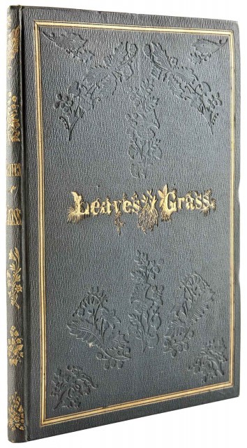 Walt Whitman, Leaves of Grass, Brooklyn, New York: [Printed for the author], 1855. First edition in the first issue binding, the rare English issue. The Library of Duncan Cranford. Est. $150,000 - $250,000. Lot 186. Auction September 30, 2020.