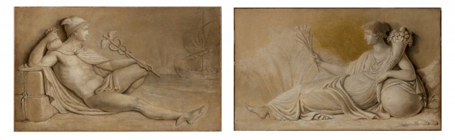 School of Piat Joseph Sauvage, Mercury and Ceres: Two. Est. $5,000-7,000. Lot 131. The Collection of Joseph Cicio. Auction Oct 14, 2020