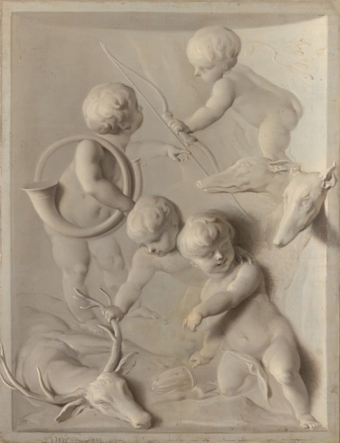 Jacob de Wit (Dutch, 1695-1754), Allegory of Hunting, 1733. Est. $10,000-20,000. Lot 136. The Collection of Joseph Cicio. Auction Oct 14, 2020