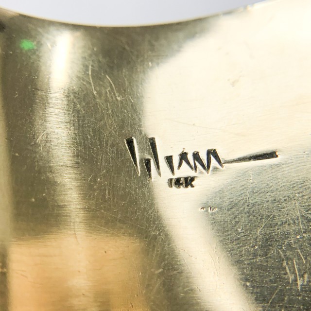 Charles Loloma Gold, Turquoise and Lapis Cuff Bangle Bracelet, circa 1980-85. Est. $7,000-9,000. Lot 39. Important Jewelry. Auction Dec 16, 2020