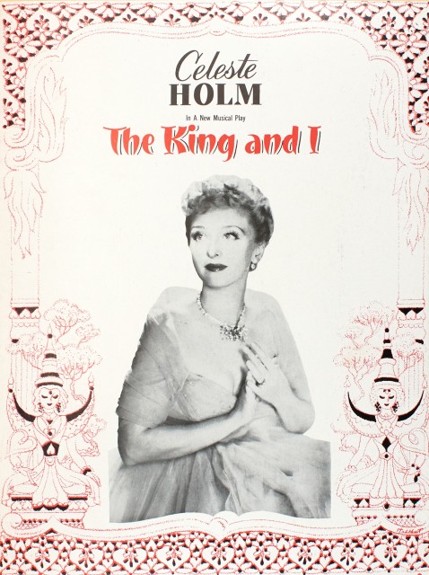 Celeste Holm's red morocco scrapbook for The King and I, 1952, and Anna Christie, 1953. Est. $1,000-1,500. Lot 48. Auction April 28.