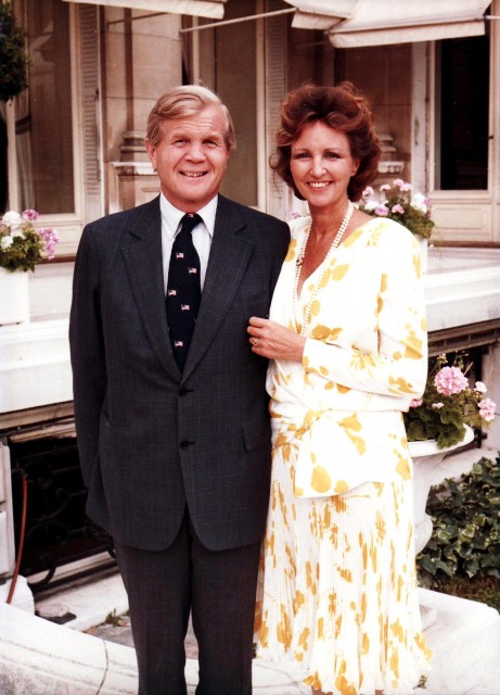 Ambassador and Mrs. Evan G. Galbraith, American Ambassador's Residence, Paris