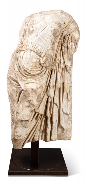 Aphrodite of the Gardens: A Roman Marble Draped Figure, after Alkamenes, 1st Century AD. Lot 320. Auction Oct 13, 2021.
