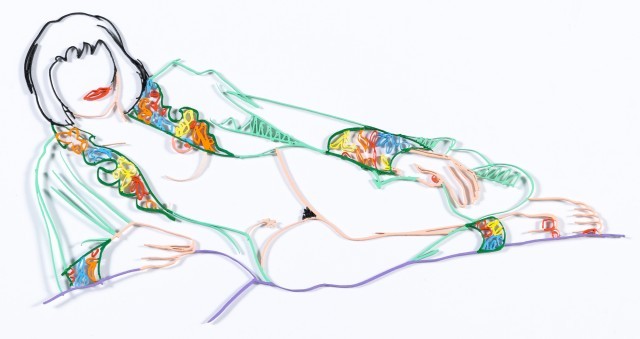 Tom Wesselmann, Monica Lying on One Elbow with Robe, circa 1985-1997. Lot 197. Auction Oct 19.