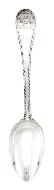 Paul Revere Jr. Silver Tablespoon, Boston, circa 1784. Auction Nov 3, 2021.