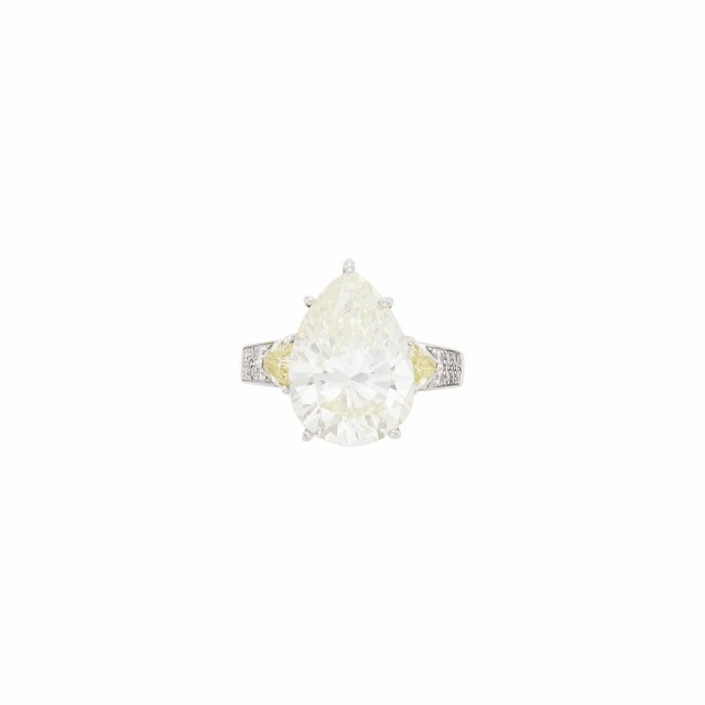 Andrew Clunn White Gold, Diamond and Colored Diamond Ring, 13.39 carats. Est. $60,000-80,000. Lot 143. Important Jewelry. Dec 16.