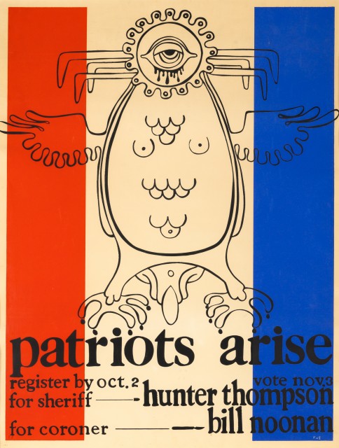 Hunter S. Thompson and Thomas W. Benton, Patriots Arise. Lot 133. Auction March 22, 2022