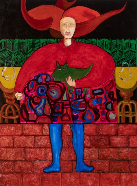 Hernan Garcia (Cuban/American, b. 1935), Man with an Alligator, 2021. Lot 111.