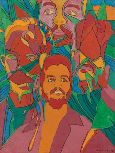 Raul Martinez (Cuban, 1927-1995), Untitled (Che Guevara), 1973. Lot 107.
