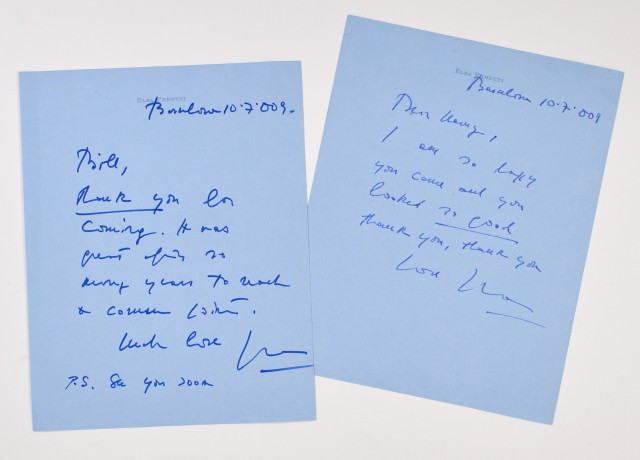 Elsa Peretti (1940-2021), Group of correspondence items and two books. Lot 143. Auction Dec 7.