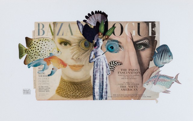 Michael Vollbracht (1947-2018), Original Fashion Collage. Lot 147. Auction Dec 7.